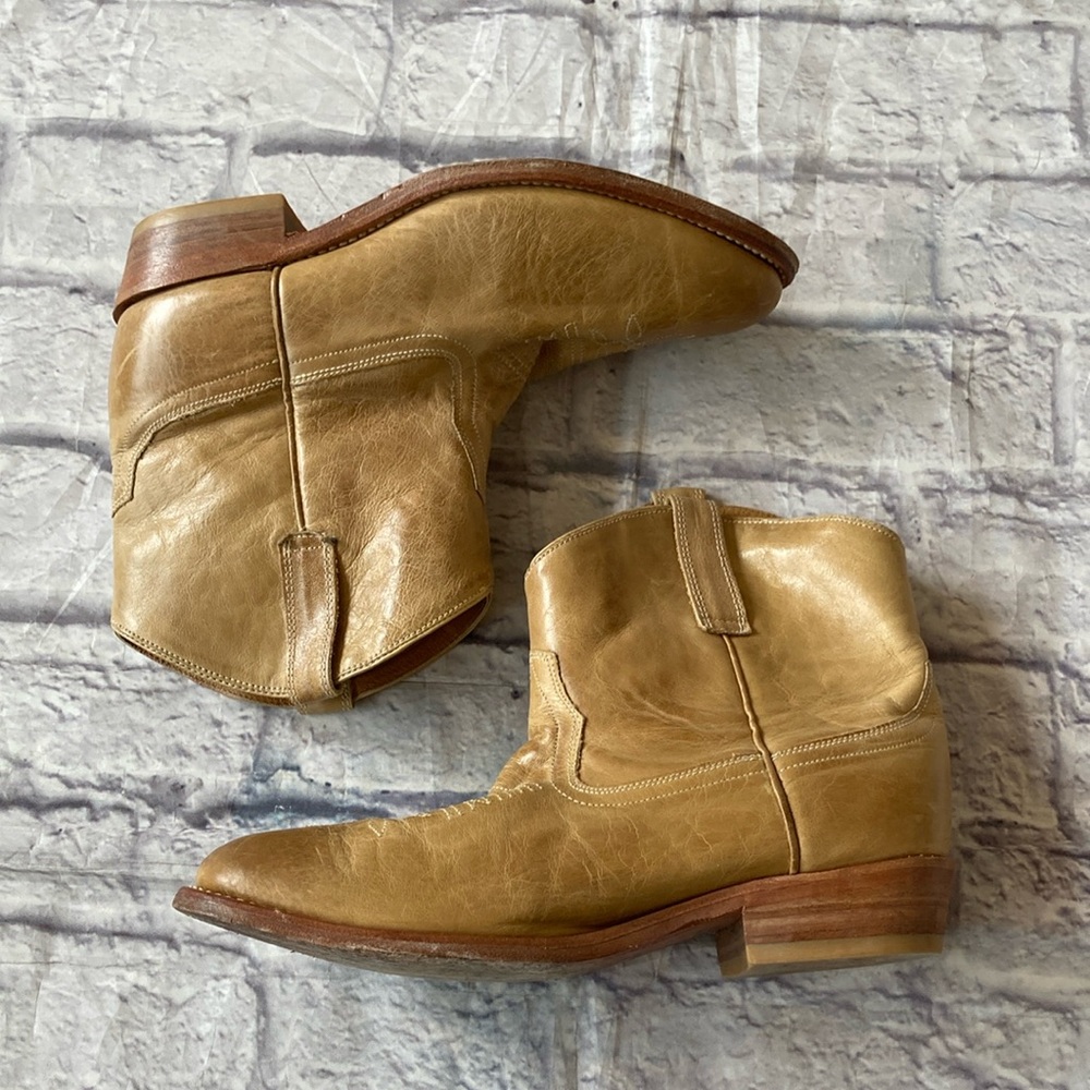 Miz Mooz Leather Western Ankle Boots